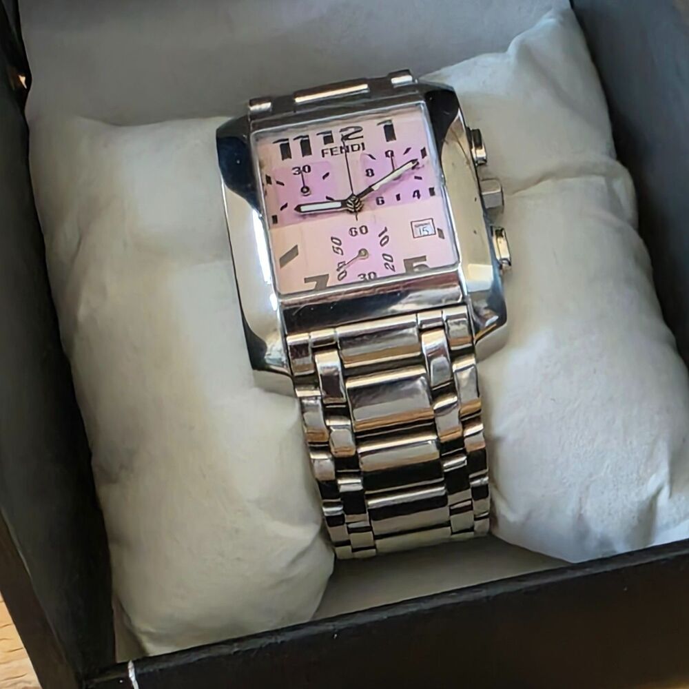 Fendi 7500G Orologi Chronograph Swiss Quartz Pink Dia… - Gem